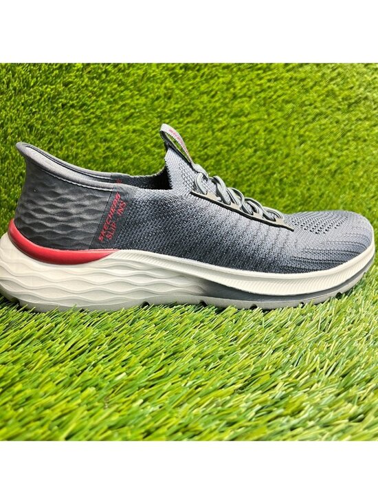 Skechers Max Cushioning Mens Size 7.5 Gray White Walking Slip-On Shoes Sneakers main image 2